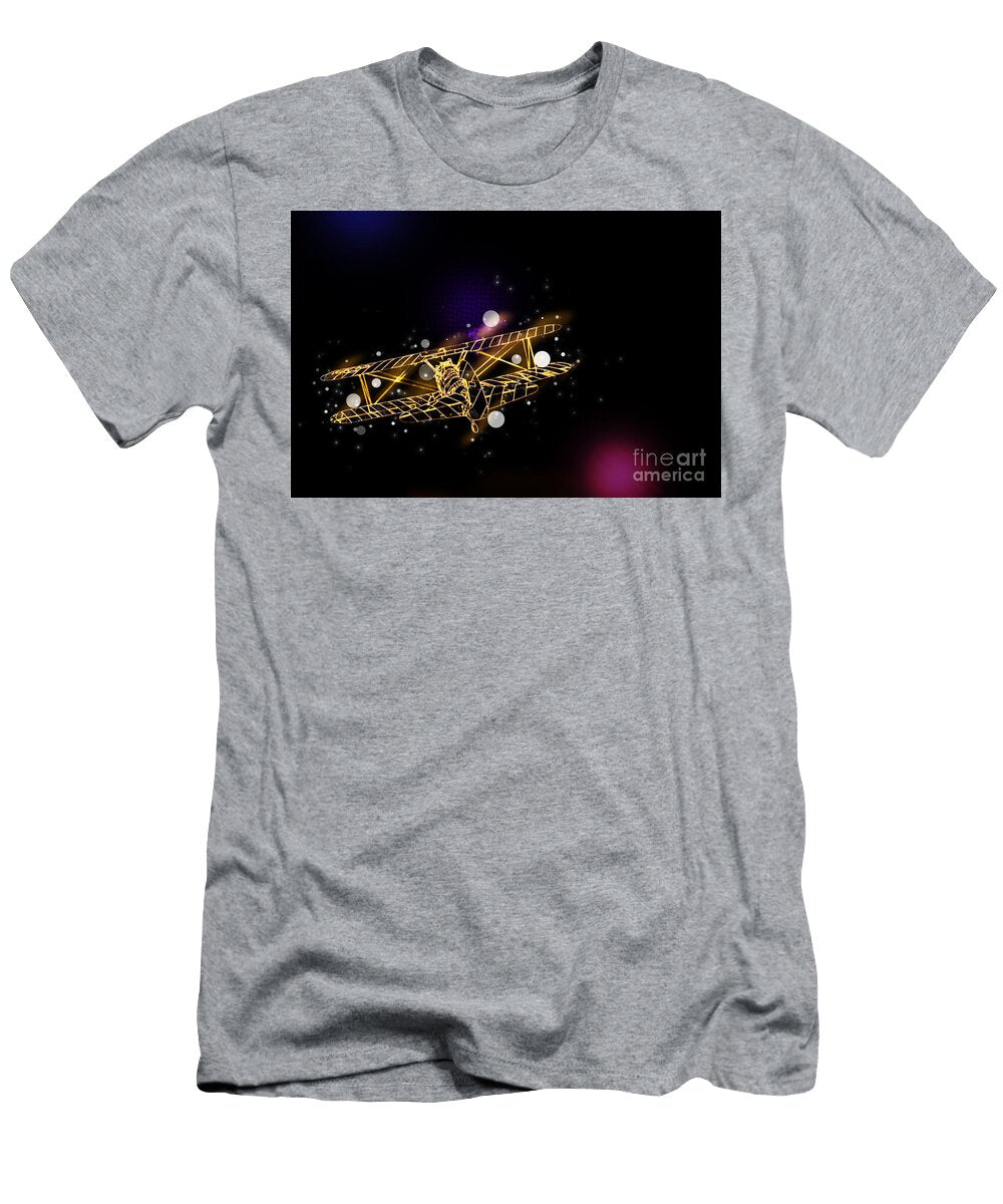 Digitally Enhanced Image of a Biplane J7 Humorous Quotes T-Shirt