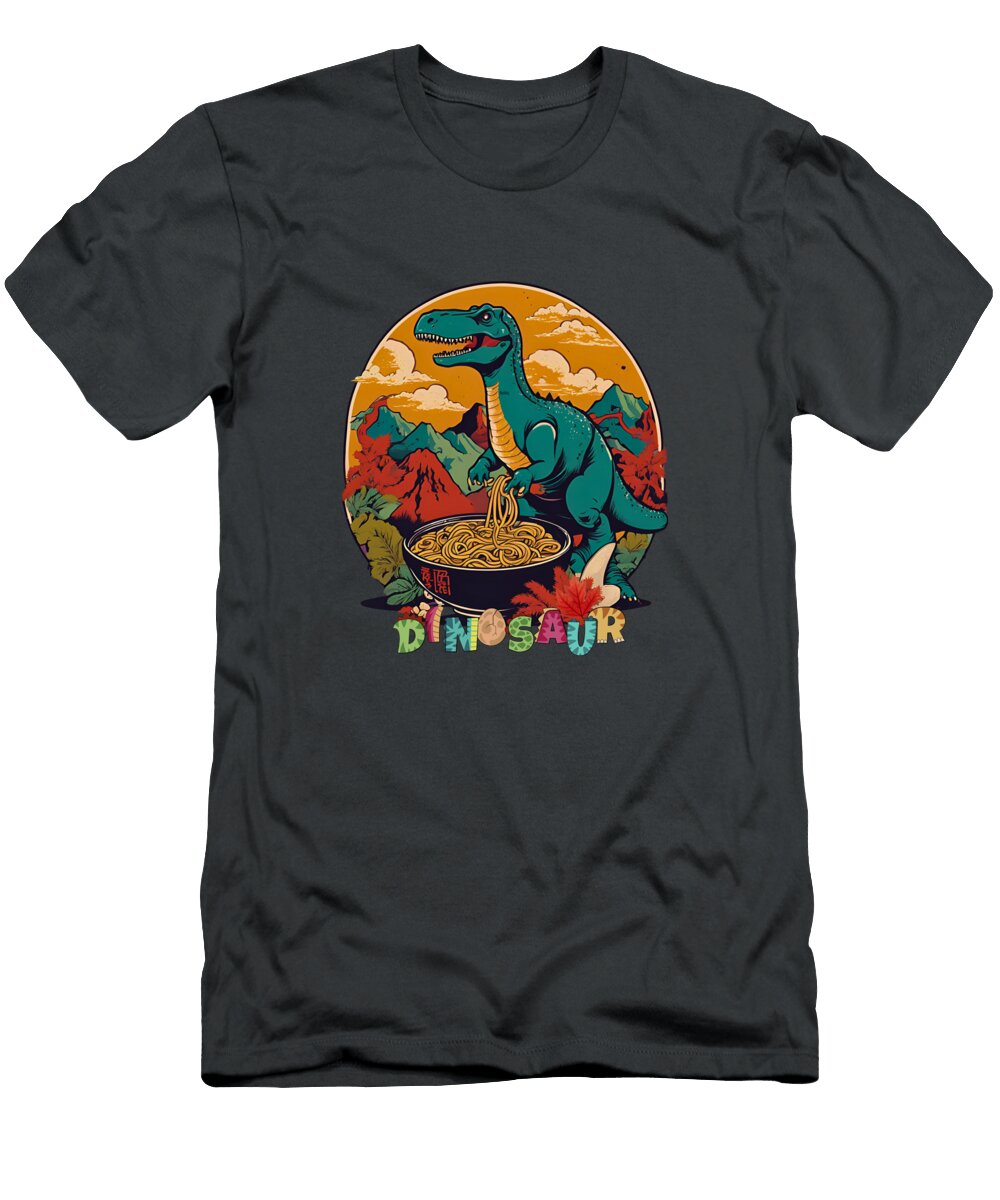 Dinosaur and Noodles Aesha Mohamed T-Shirt