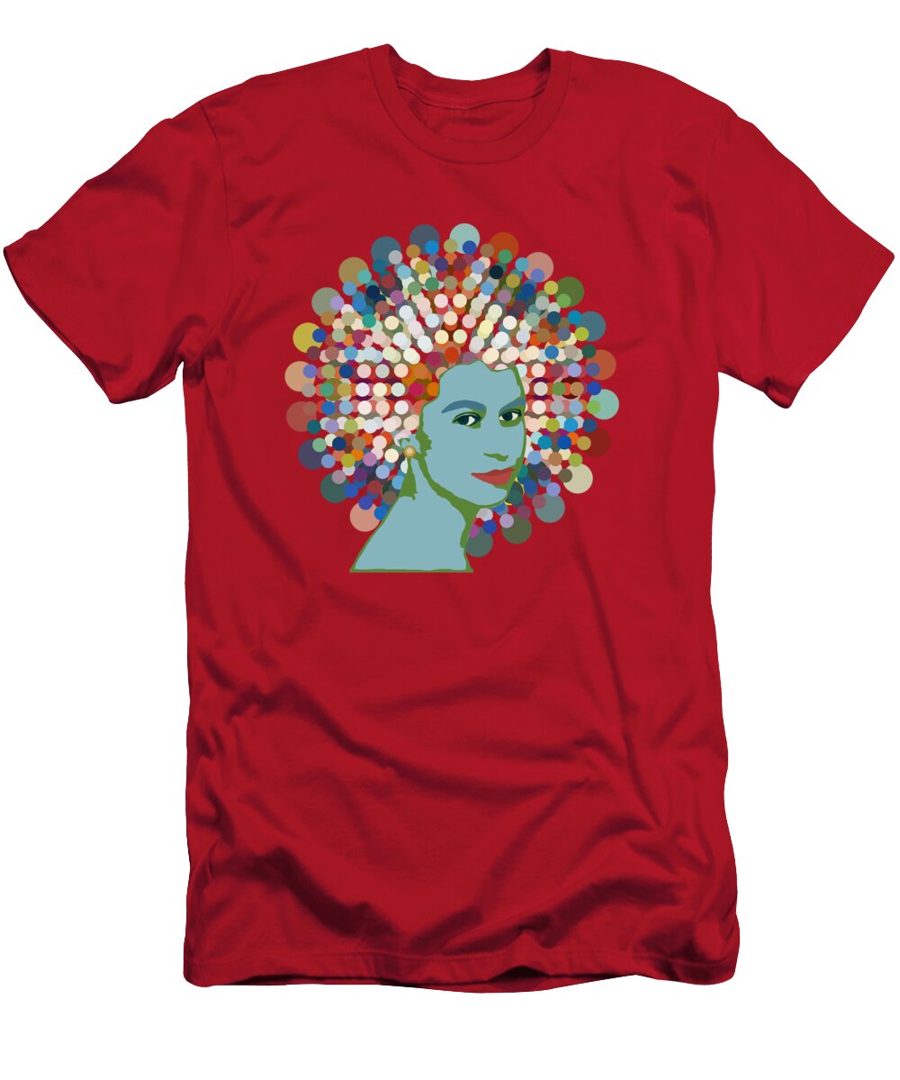 Disco Queen Red Big Fat Arts T-Shirt