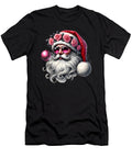 Disco Santa Claus Pink Christmas Roses Santa Natalie Lidford T-Shirt