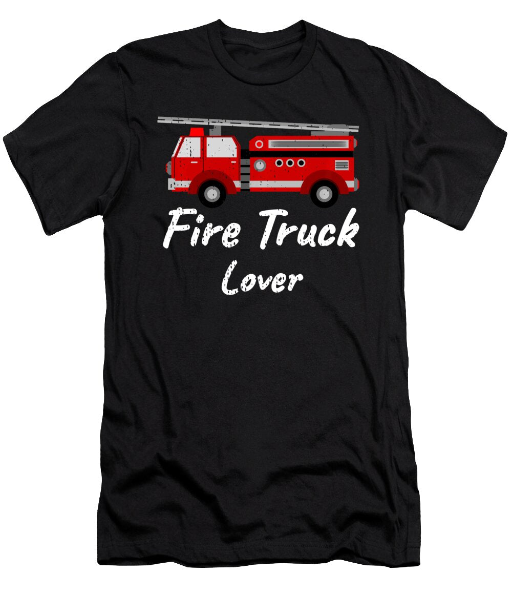 Distressed Fire Truck Lover Long Sleeve Julien T-Shirt