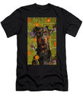Doberman with Bird and Roses Zelda Tessadori T-Shirt