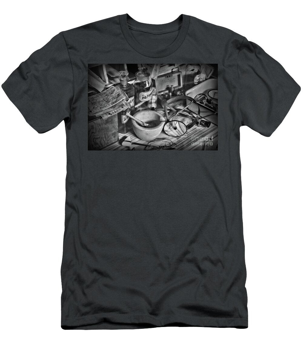 Doctor Your Desk Is a Mess in Black and White Paul Ward T-Shirt