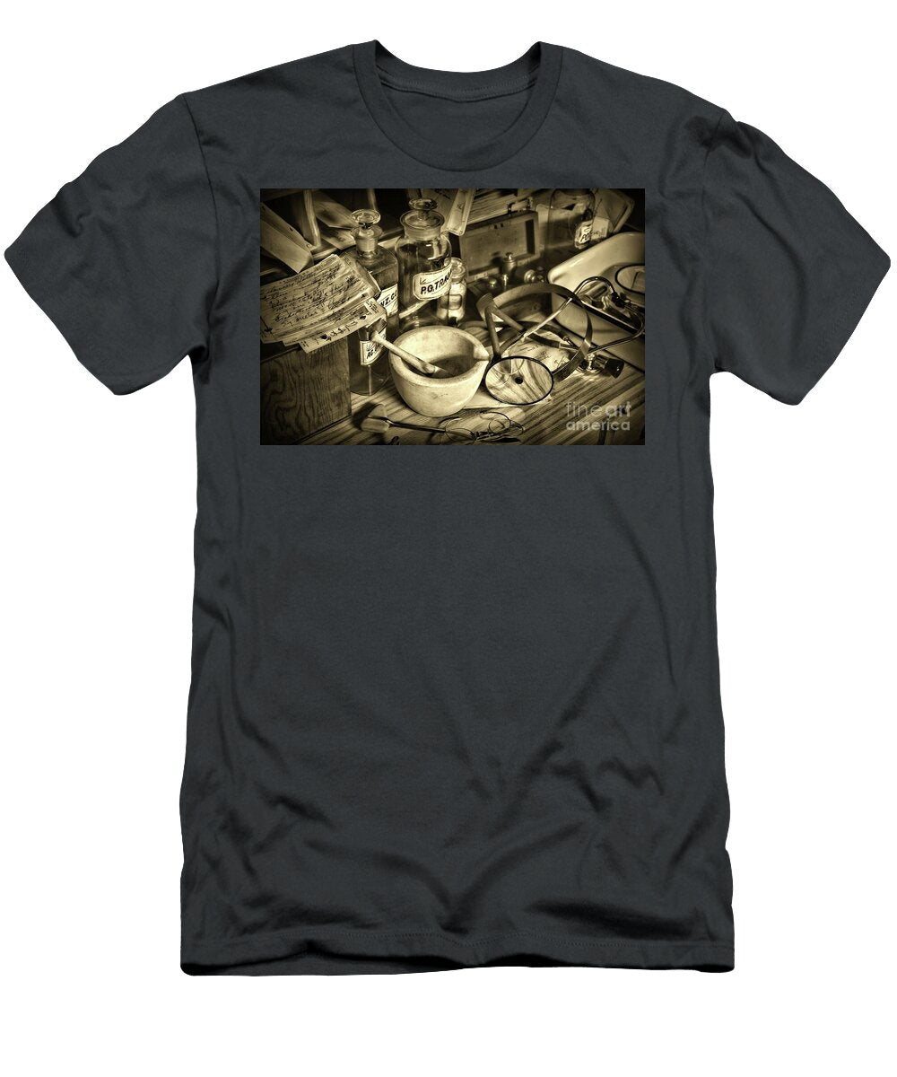Doctor Your Desk Is a Mess in Sepia Paul Ward T-Shirt