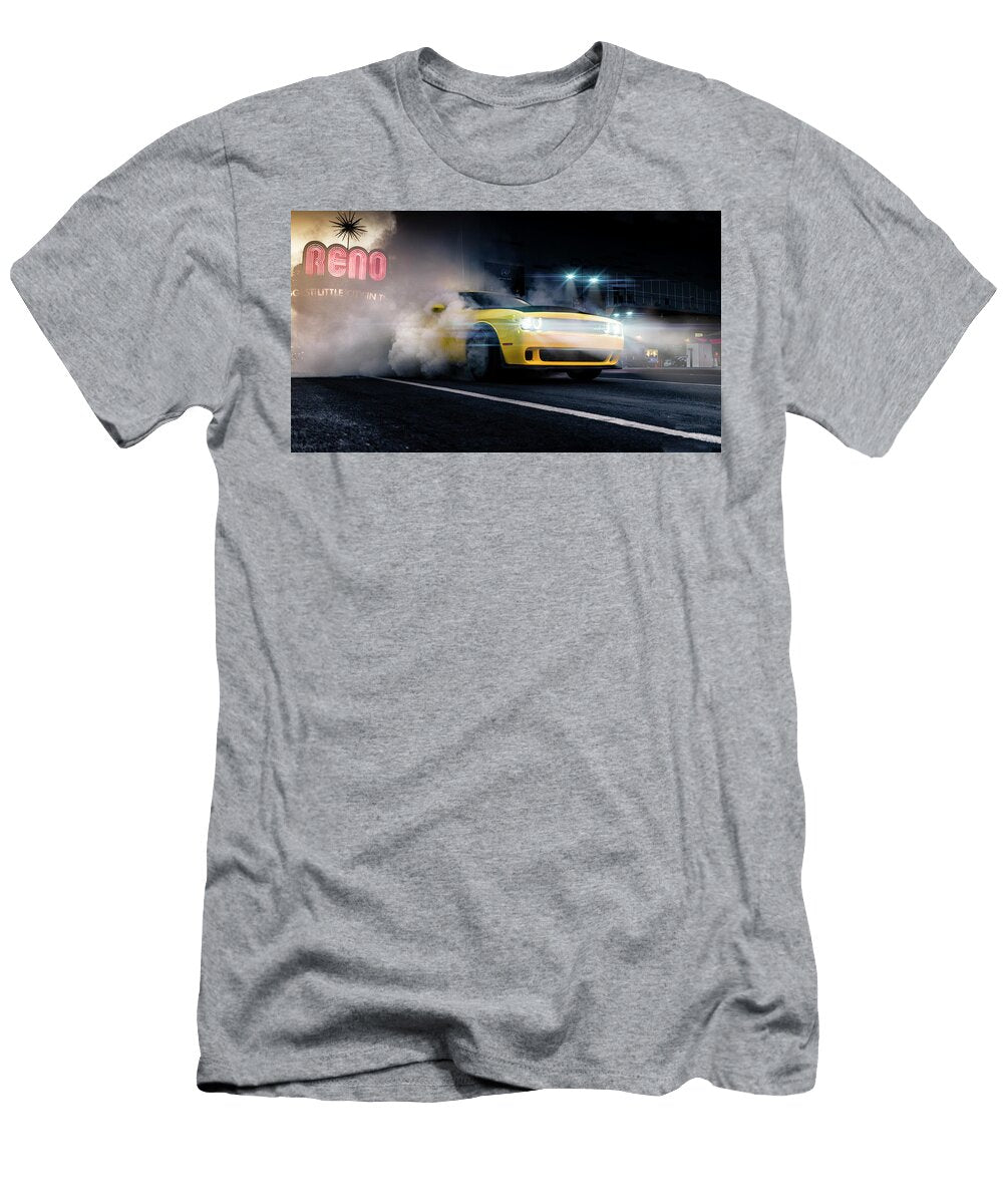 Dodge Cahllenger Hellcat Burnout in Reno Nevada Gabriel Sevigny T-Shirt