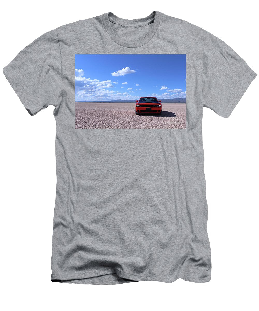 Dodge Challenger Hellcat Srt 8 in the Wastelands Carlos Cavazos T-Shirt