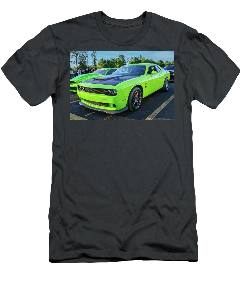 Dodge Challenger Srt Hellcat American Muscle with Unmatched Power Jackson Sc John Kirkland T-Shirt