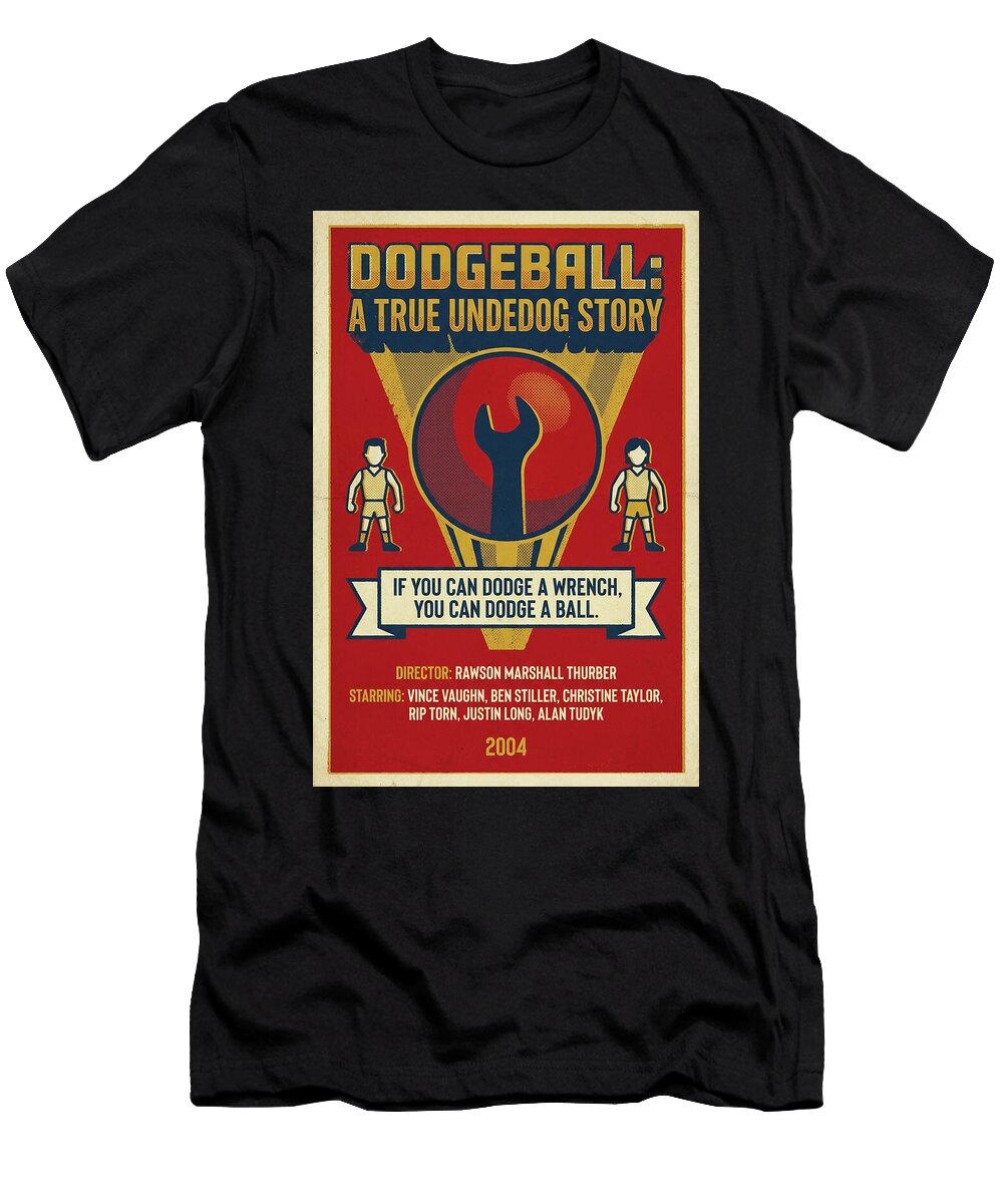 Dodgeball 2004 Minimal Movie Poster Retro Film Poster Vintage Sampadart Gallery T-Shirt