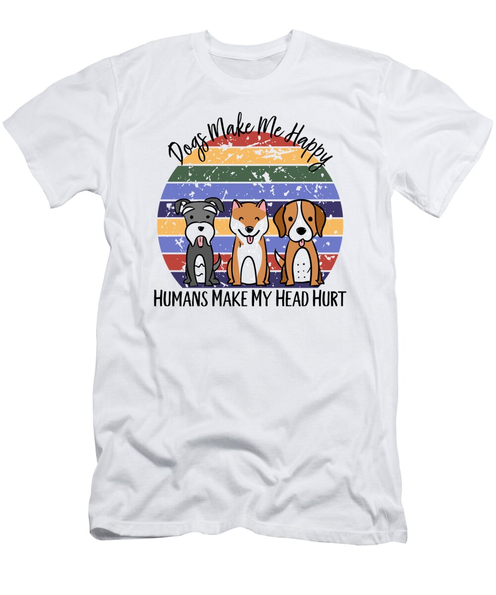 Dog Puppies Sarcastic Colorful Quote Retro Sweet Birdie Studio T-Shirt