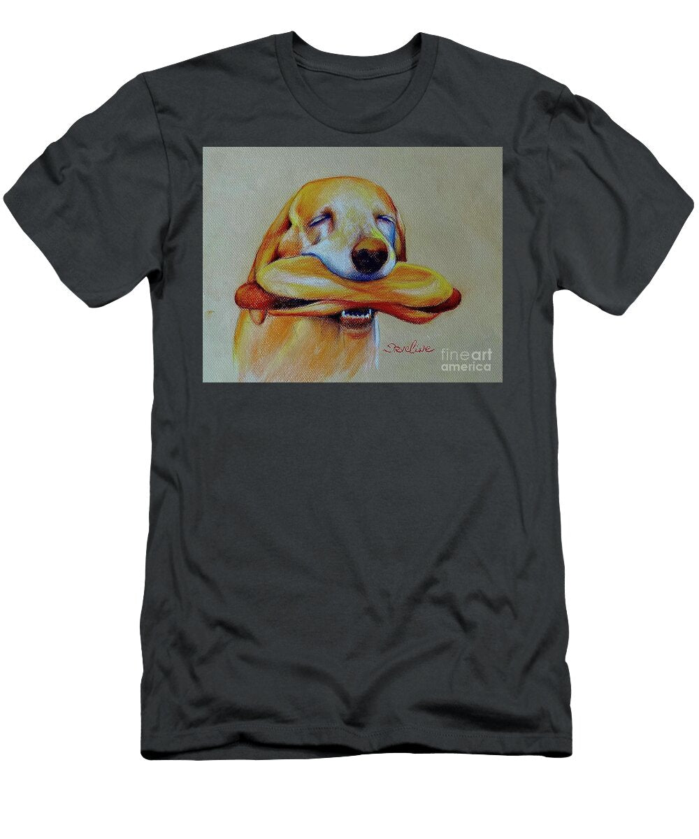 Dog with Hotdog Irveline Evans T-Shirt