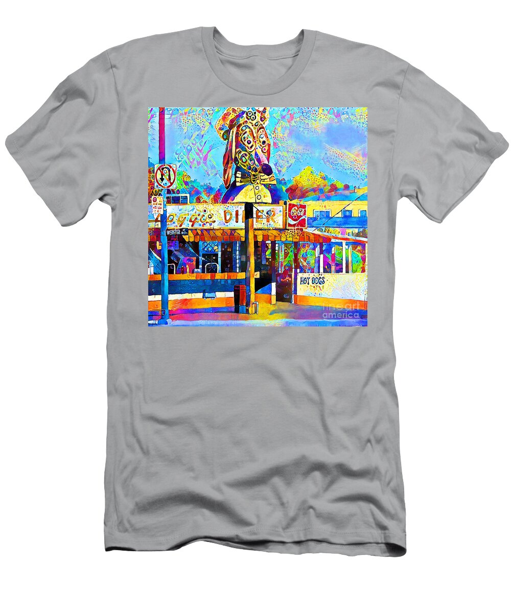 Doggie Diner in Contemporary Vibrant Happy Color Motif 20200501sq V2 Wingsdomain Art and Photography T-Shirt
