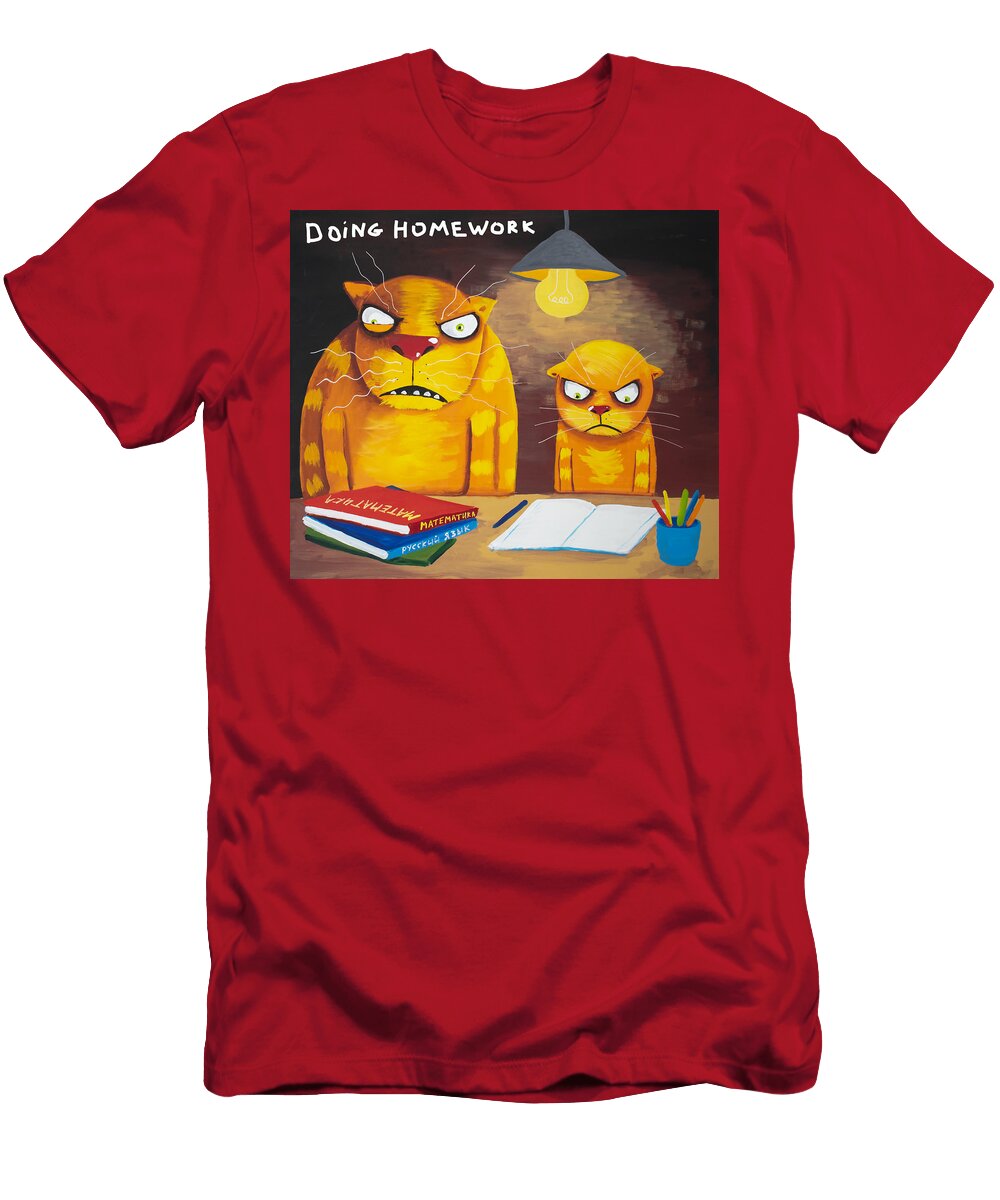 Doing Homework Vasya Lozhkin T-Shirt