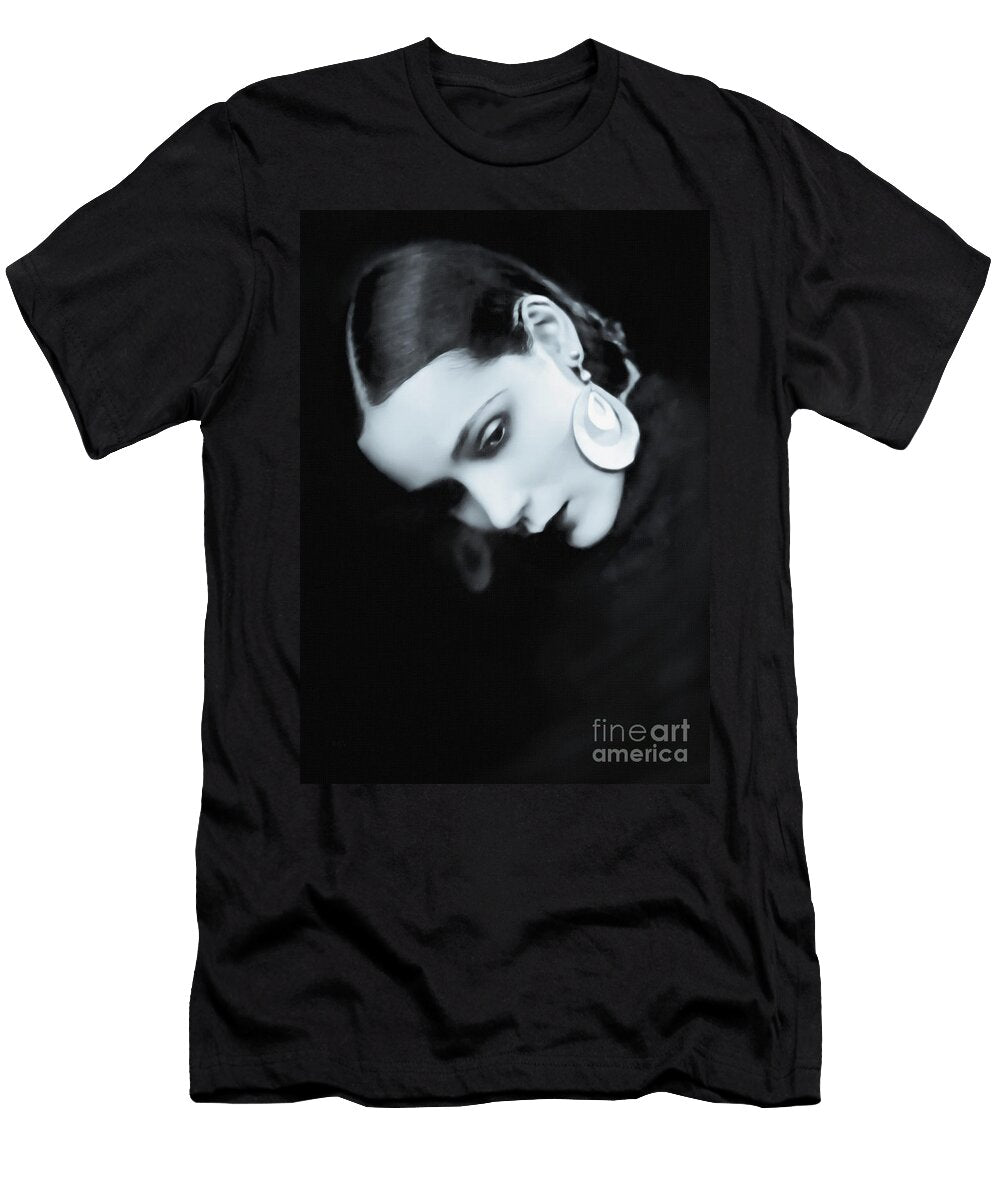 Dolores Del Rio Silver Print Kultur Arts Studios T-Shirt