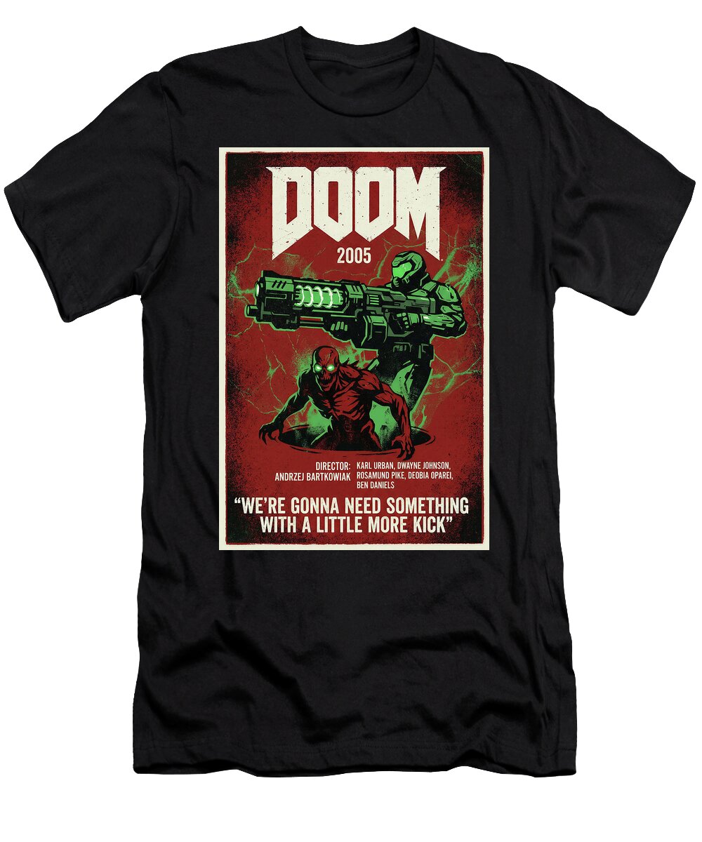 Doom Movie 2005 Minimal Movie Poster Retro Film Poster Vintage Sampadart Gallery T-Shirt