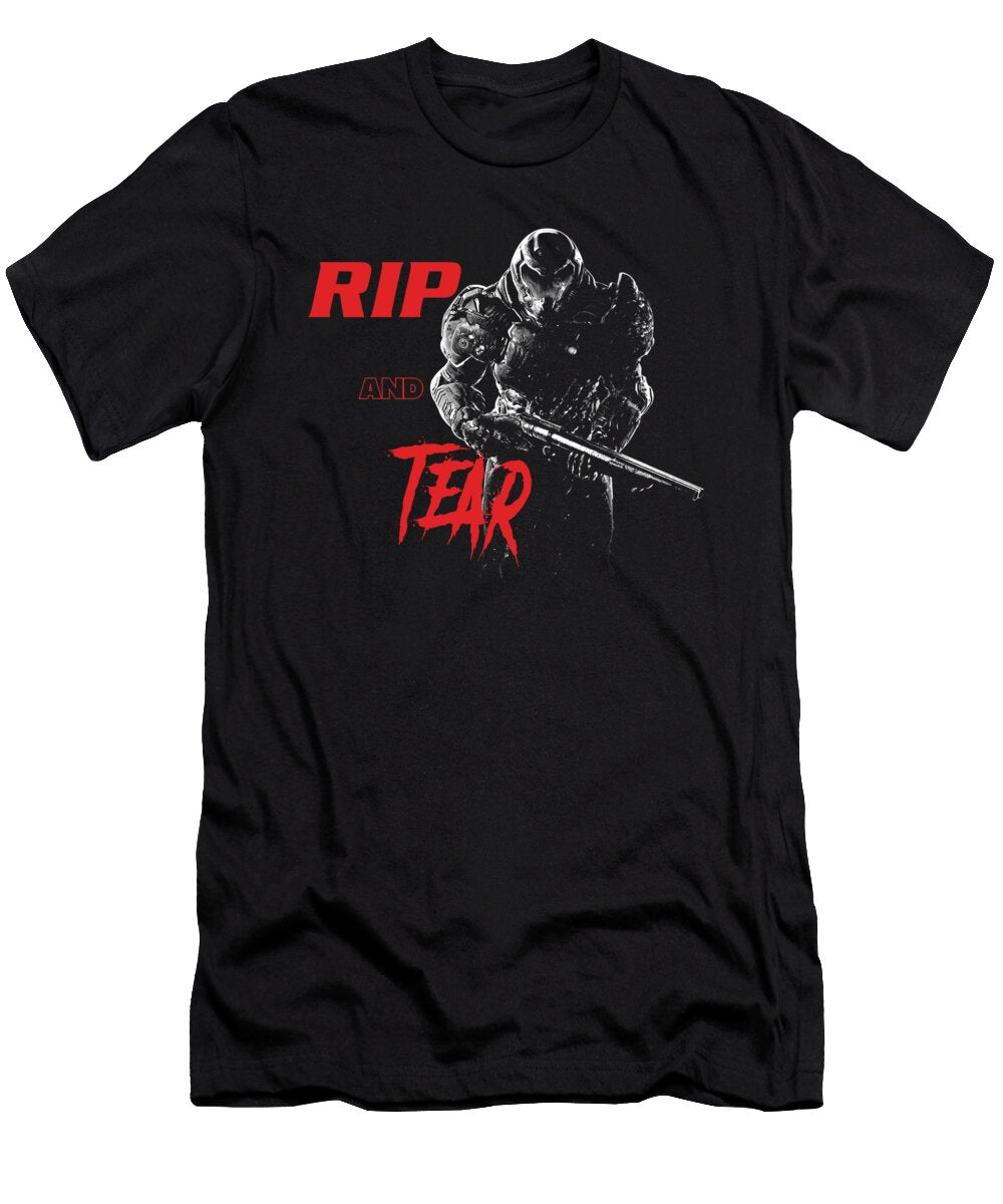 Doom Video Game Rip and Tear Shivani Bhatia T-Shirt