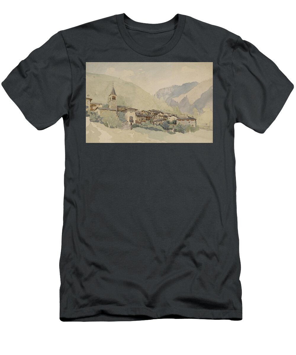 Dorf in Einer Gebirgslandschaft Thomas Ender Austrian T-Shirt