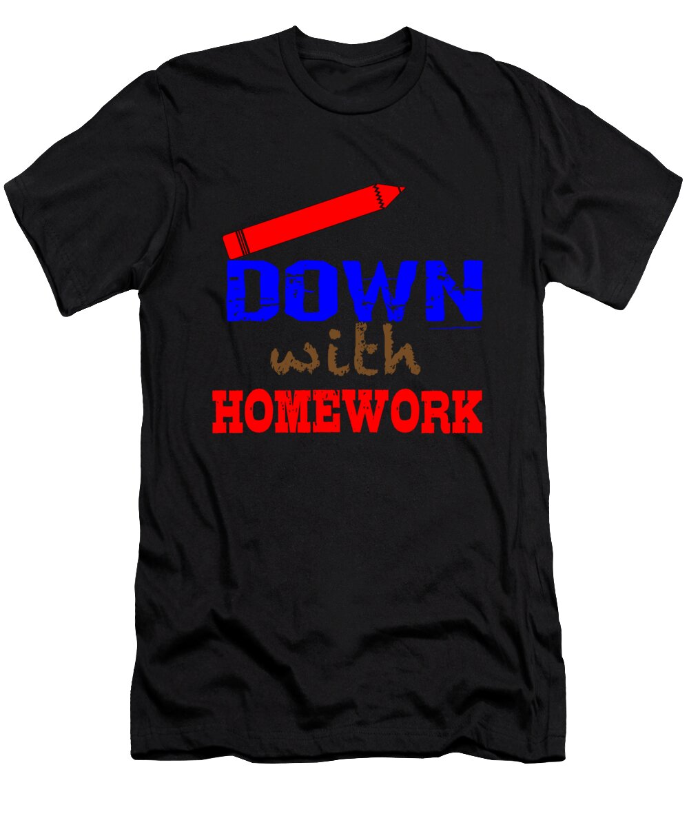 Down with Homework 2022 Abouelwafa Moussa T-Shirt