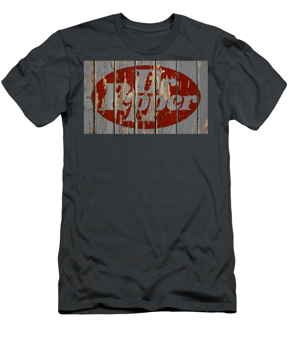 Dr Pepper Vintage Logo on Old Wall Design Turnpike T-Shirt