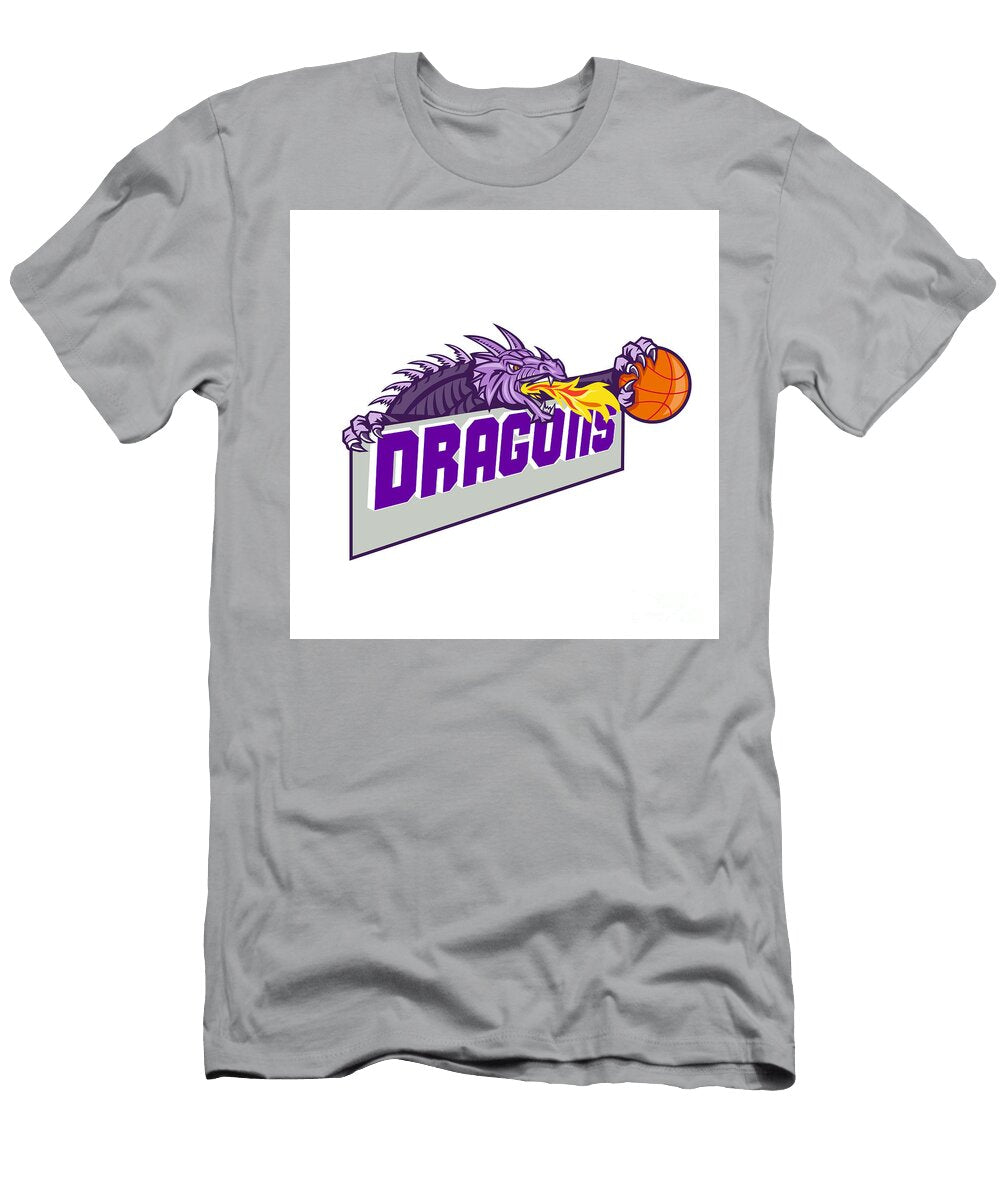 Dragon Head Fire Clutching Basketball Retro Aloysius Patrimonio T-Shirt