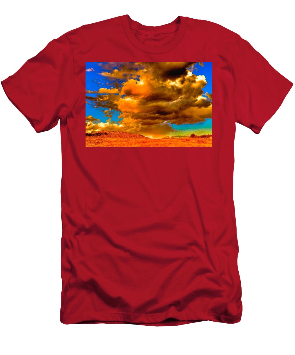 Dramatic Sunset Clouds Over Landscape Mario G Rivera T-Shirt