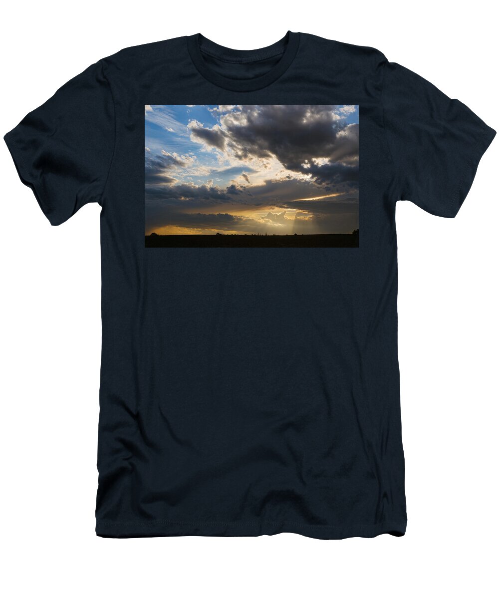 Dramatic Sunset Over Open Landscape Mario G Rivera T-Shirt
