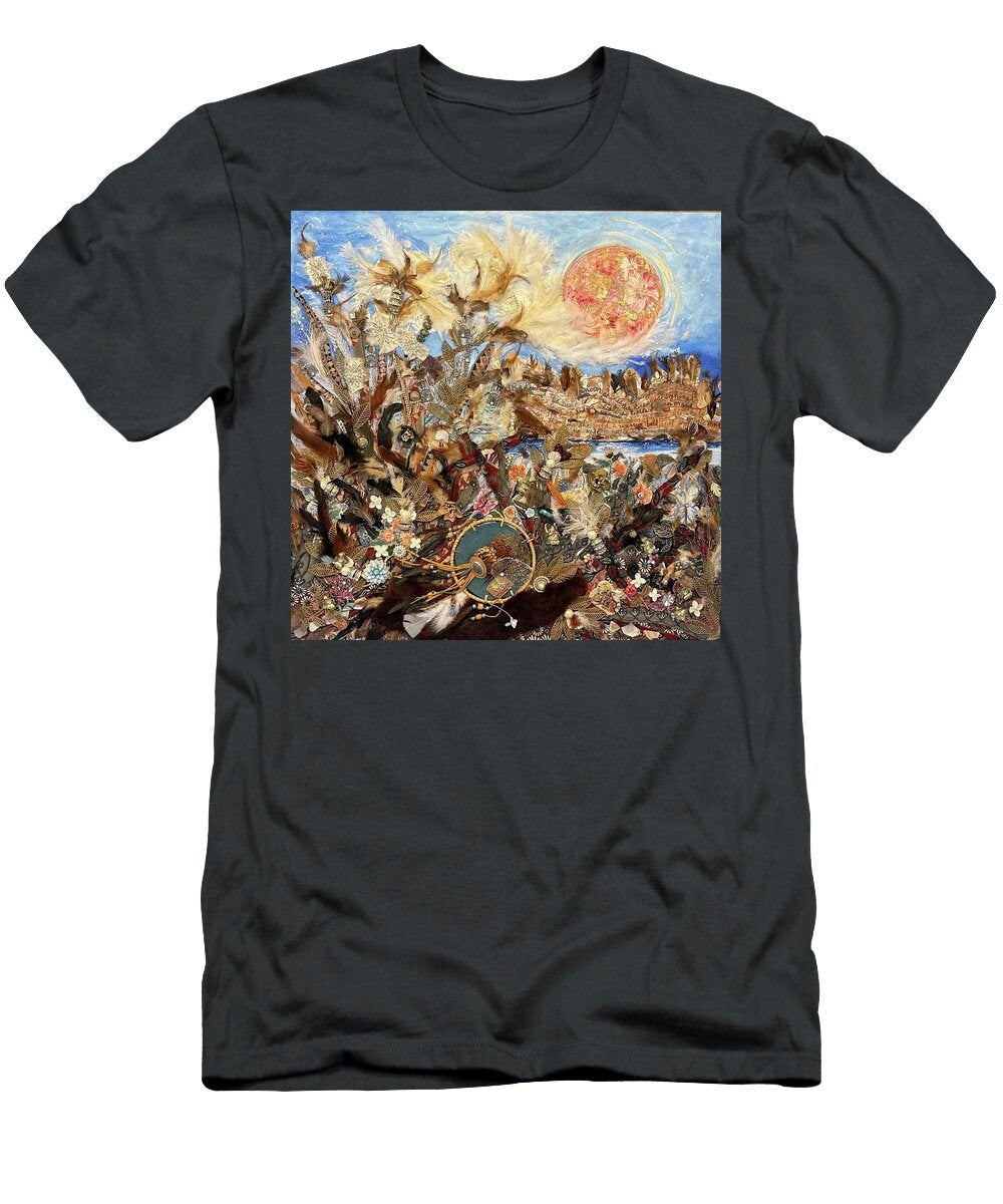 Dreamlike Landscape with Floral Bloom LA Veta Kirby T-Shirt