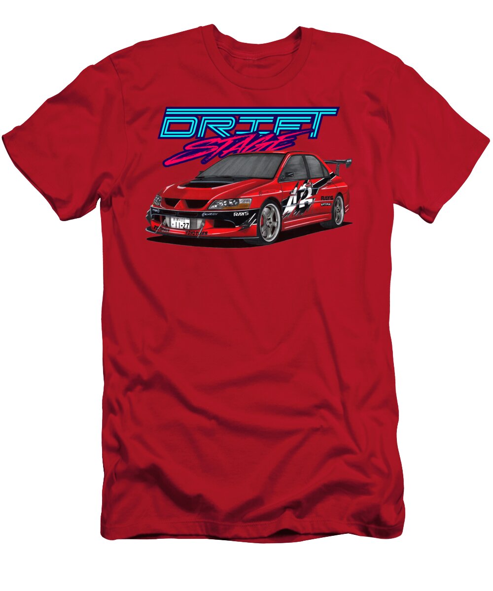 Drift Mitsubishi Lancer Evolution Ix 4g63 Apr R Fast and Furious Tokyo Drift Vladyslav Shapovalenko T-Shirt