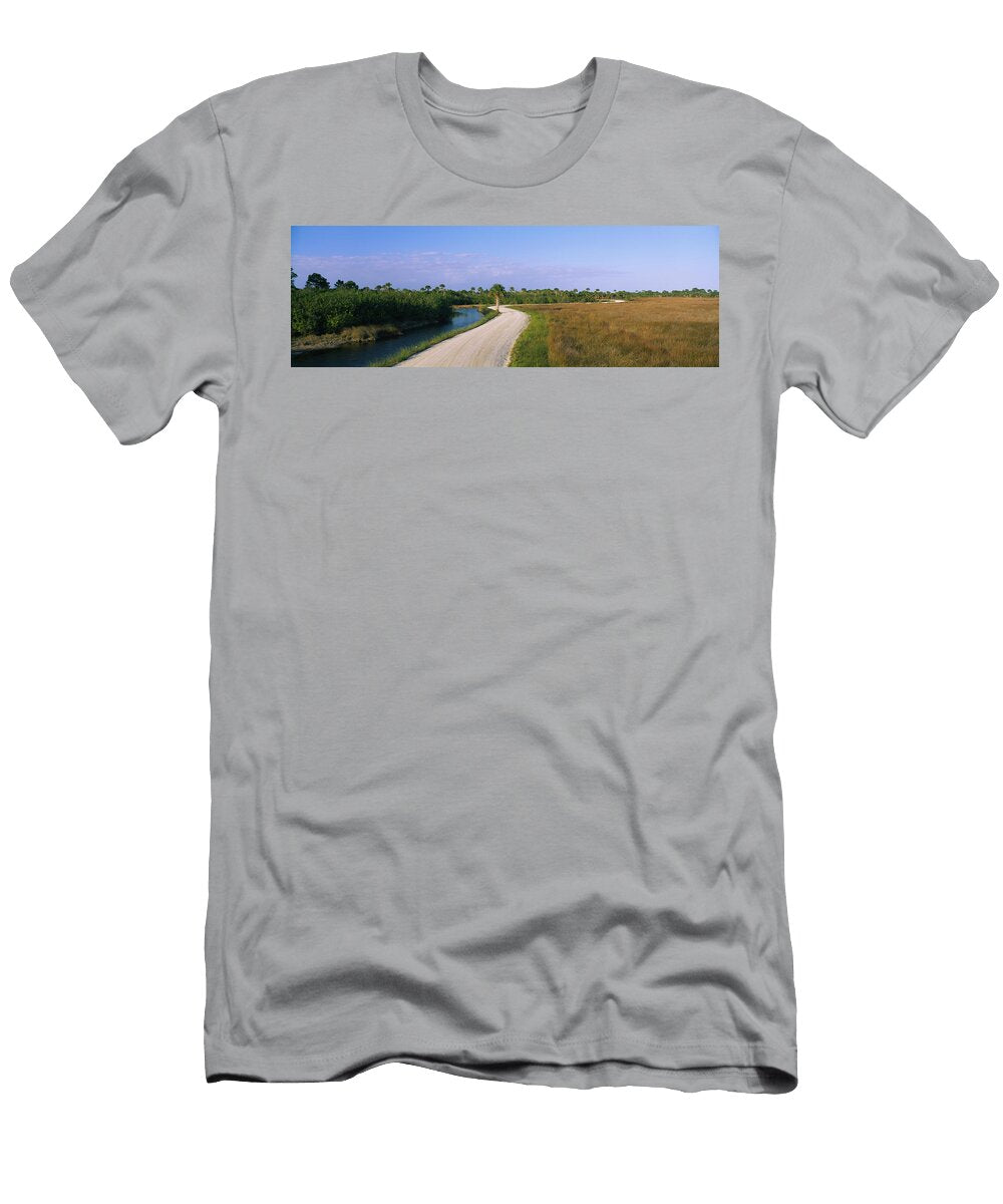 Drift Road Passing Through a Landscape Panoramic Images T-Shirt