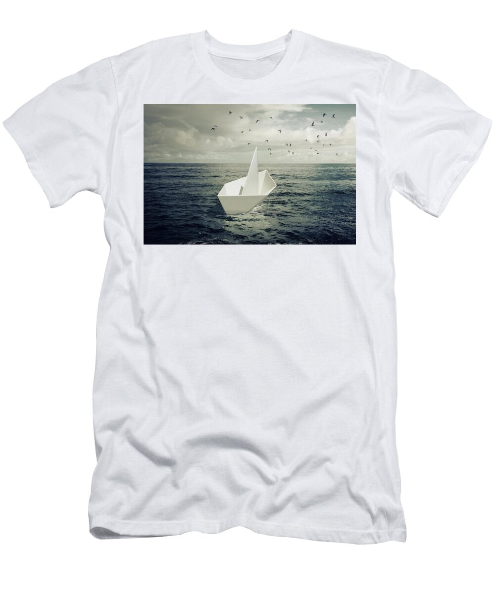 Drifting Paper Boat Carlos Caetano T-Shirt