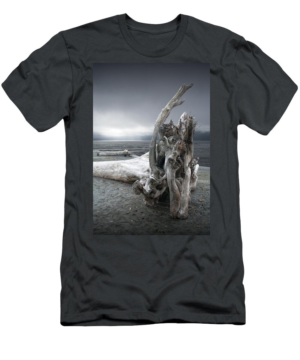 Driftwood on the Beach Randall Nyhof T-Shirt