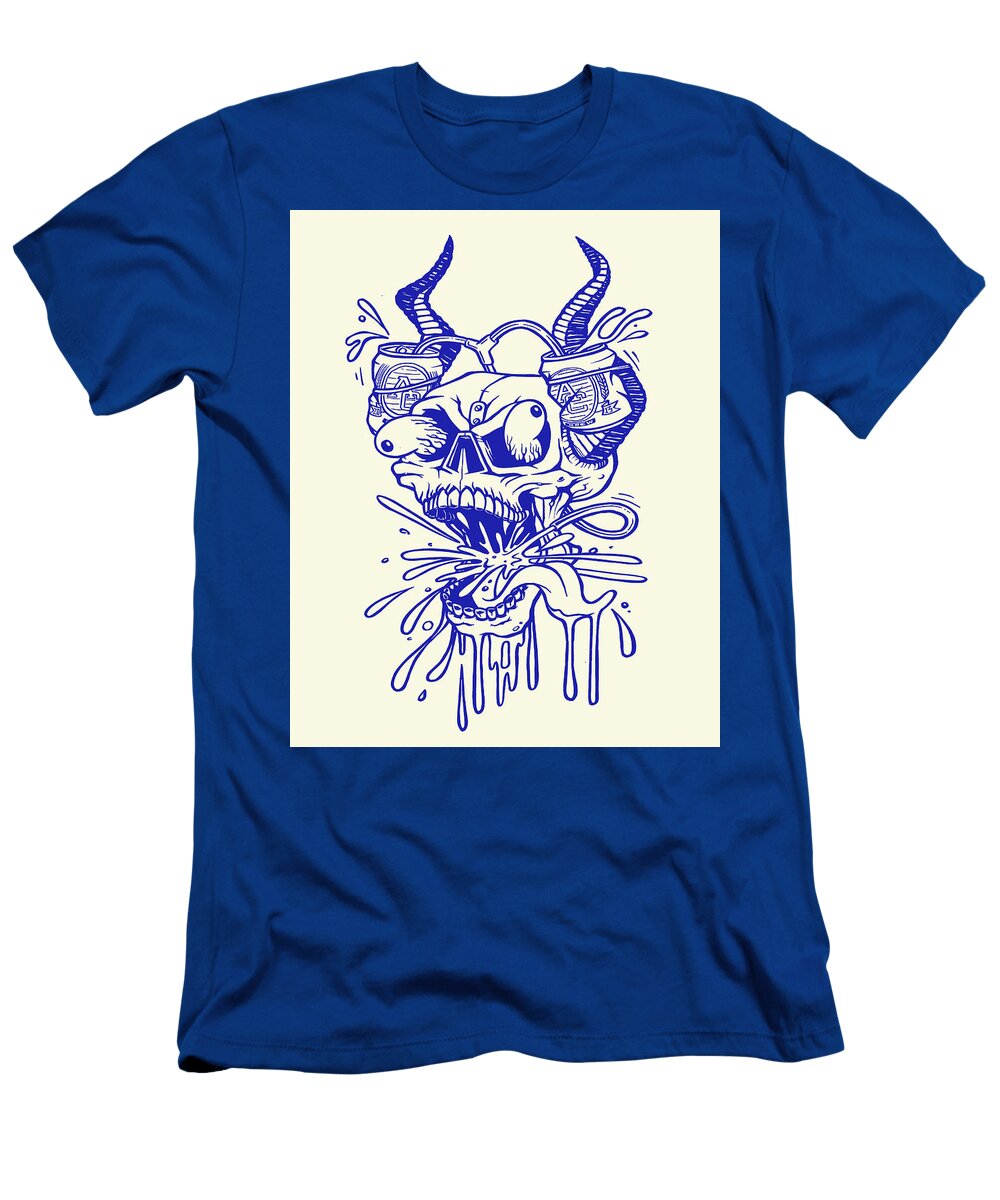 Drinking Skull Mario Turiaux T-Shirt