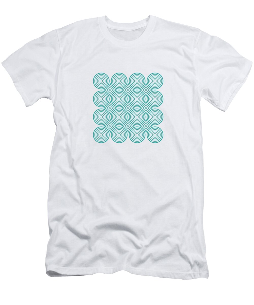 Drops Turquoise Geometric Pattern Mario Martin T-Shirt