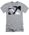 Drumstick Poised Over Hi Hat Cymbals Close Up Black and White Dmr Filho T-Shirt
