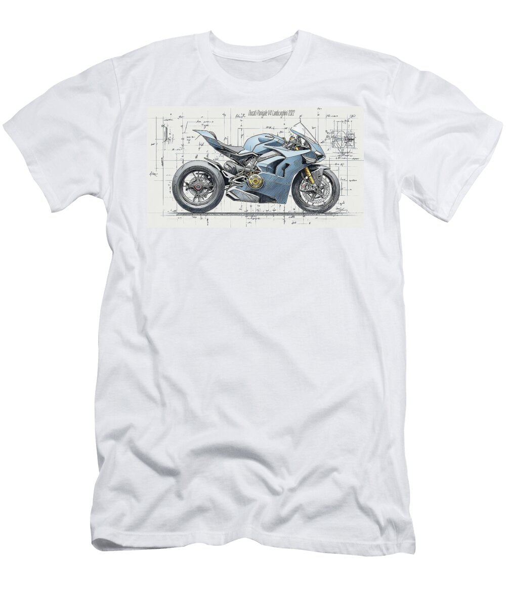 Ducati Panigale V4 Lamborghini Design Kevin Walker and Pixel Reverie T-Shirt