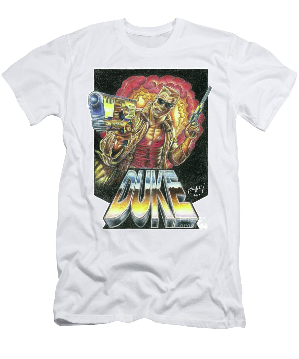 Duke Nukem Drawing Simon Moulding T-Shirt