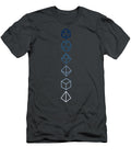 Dungeons and Dragons Dice Blue Fade Christine Schutter T-Shirt