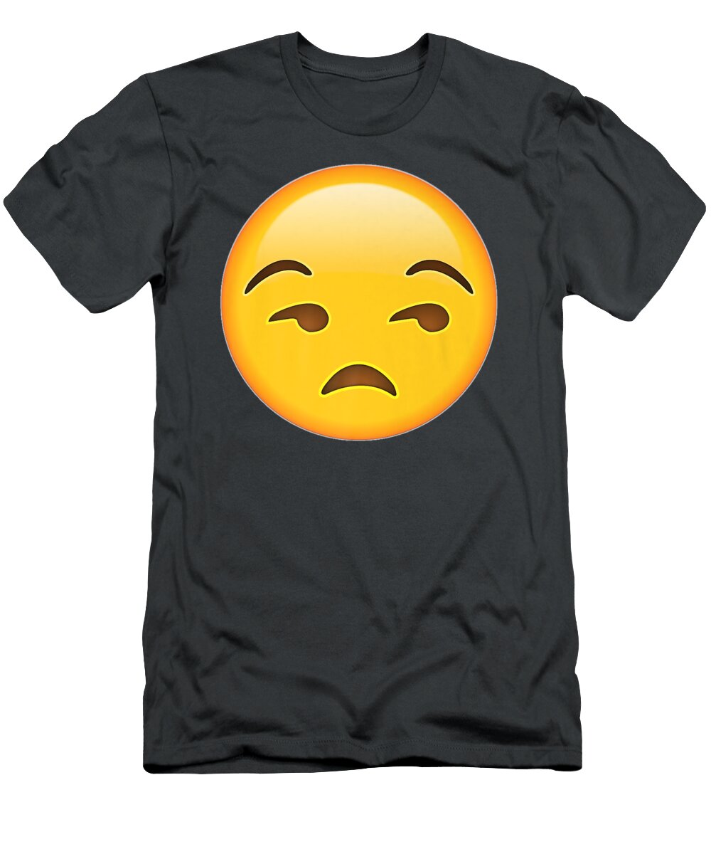 E Unimpressed Meh Cool Bored Funny Frown Metin Assia T-Shirt