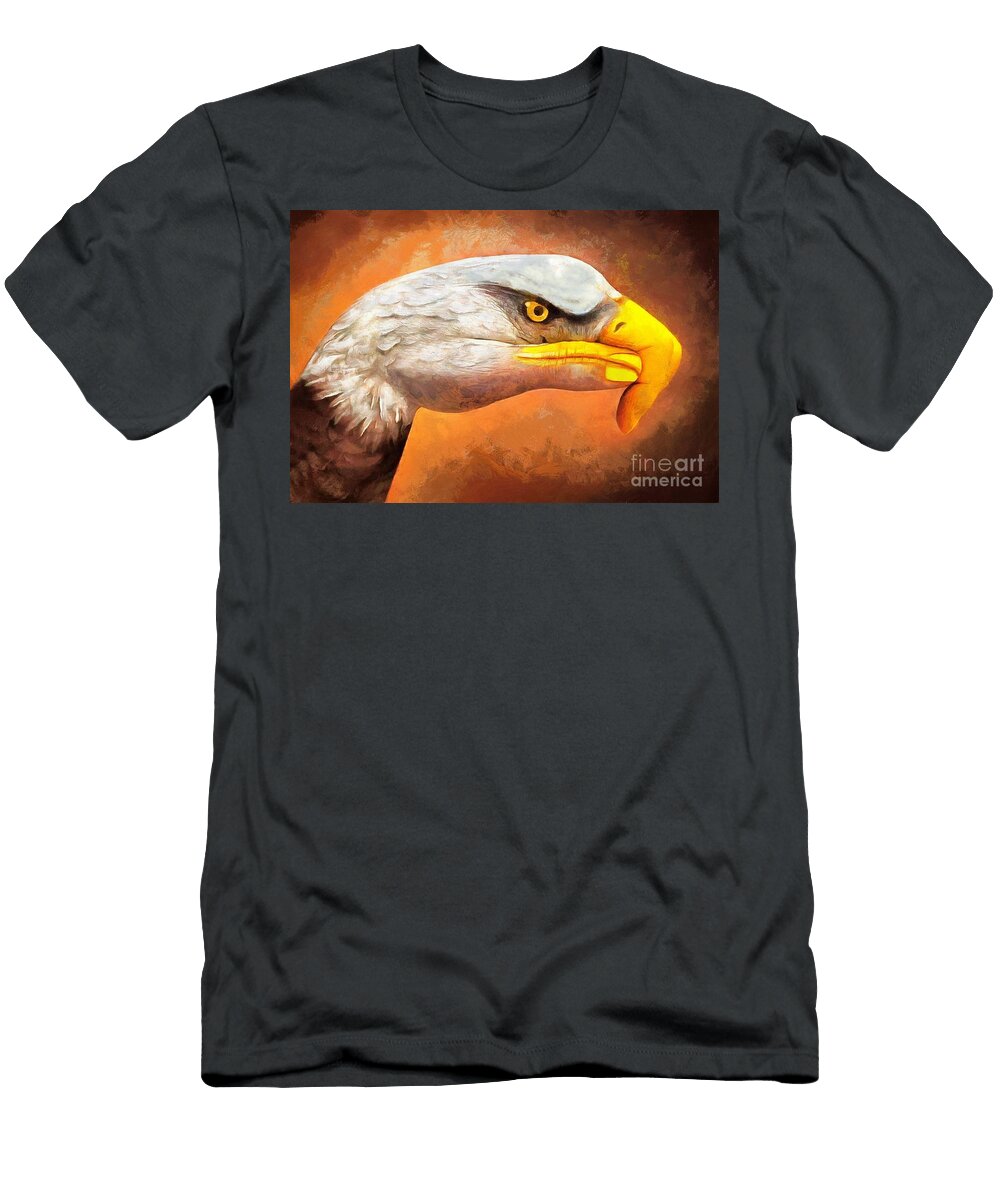 Eagle At Hand Painting Catherine Lott T-Shirt