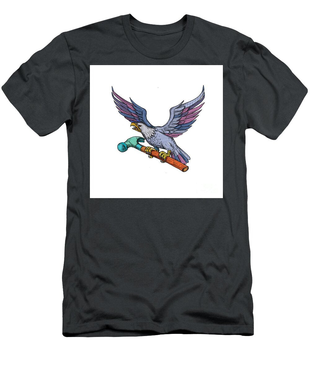 Eagle Clutching Hammer Mandala Aloysius Patrimonio T-Shirt