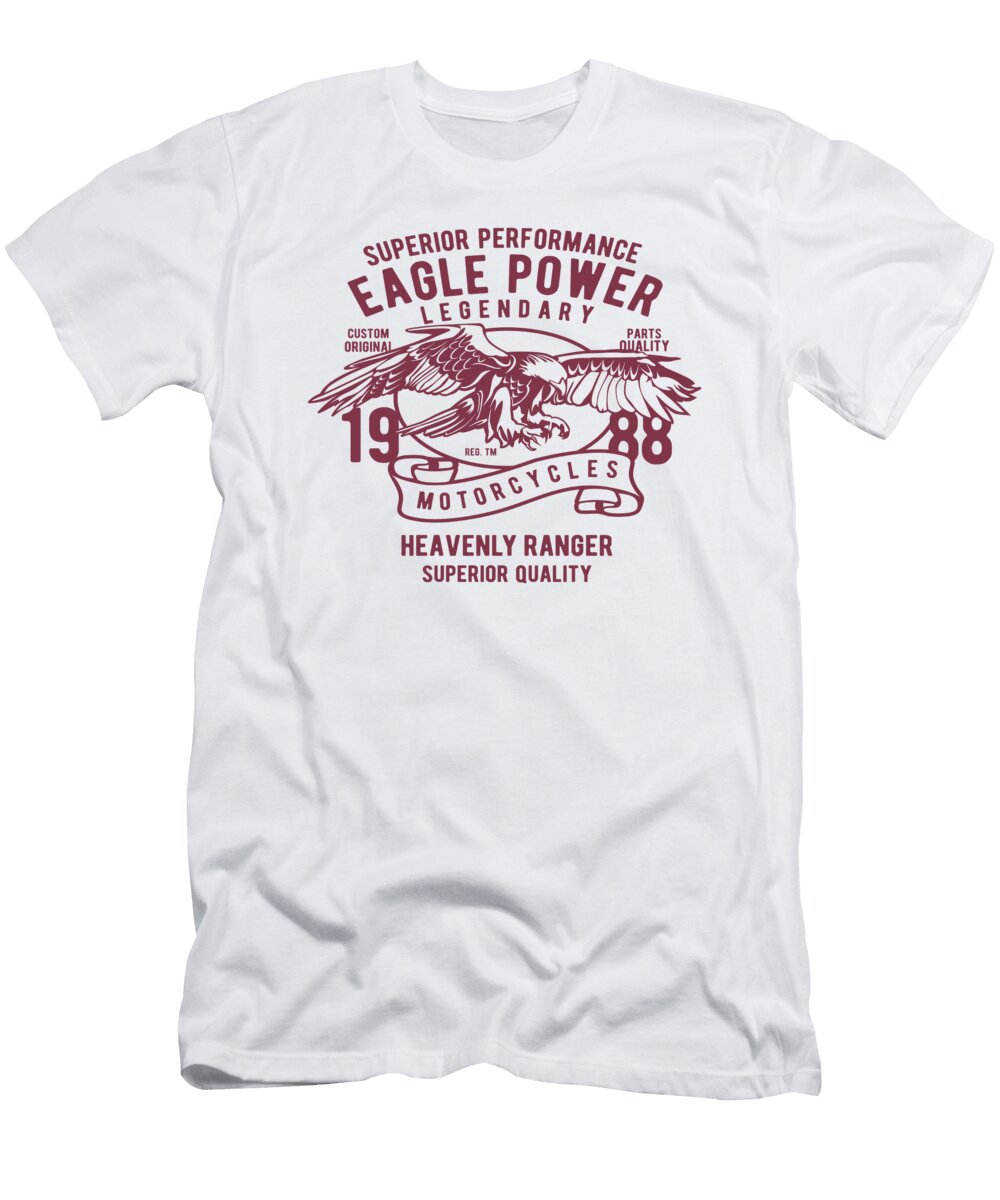 Eagle Power Motorcycle Rider Dirt Bike Motor Florian Dold Art T-Shirt
