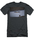 Eagle Soaring Above Riverbank David Kirby T-Shirt