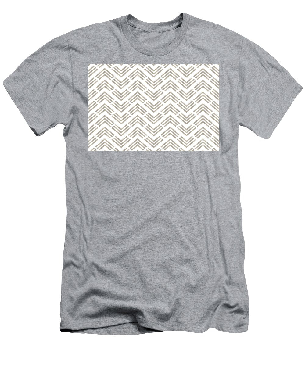 Earthy Beige White Chevron Rhombus Pattern Pairs Valspar 2023 Coty Ivory Brown 6006 1c Petite Patterns T-Shirt