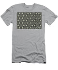 Earthy Green and Black Stripe Cube Tile Pattern Petite Pattern Minimal Graphic Designs T-Shirt