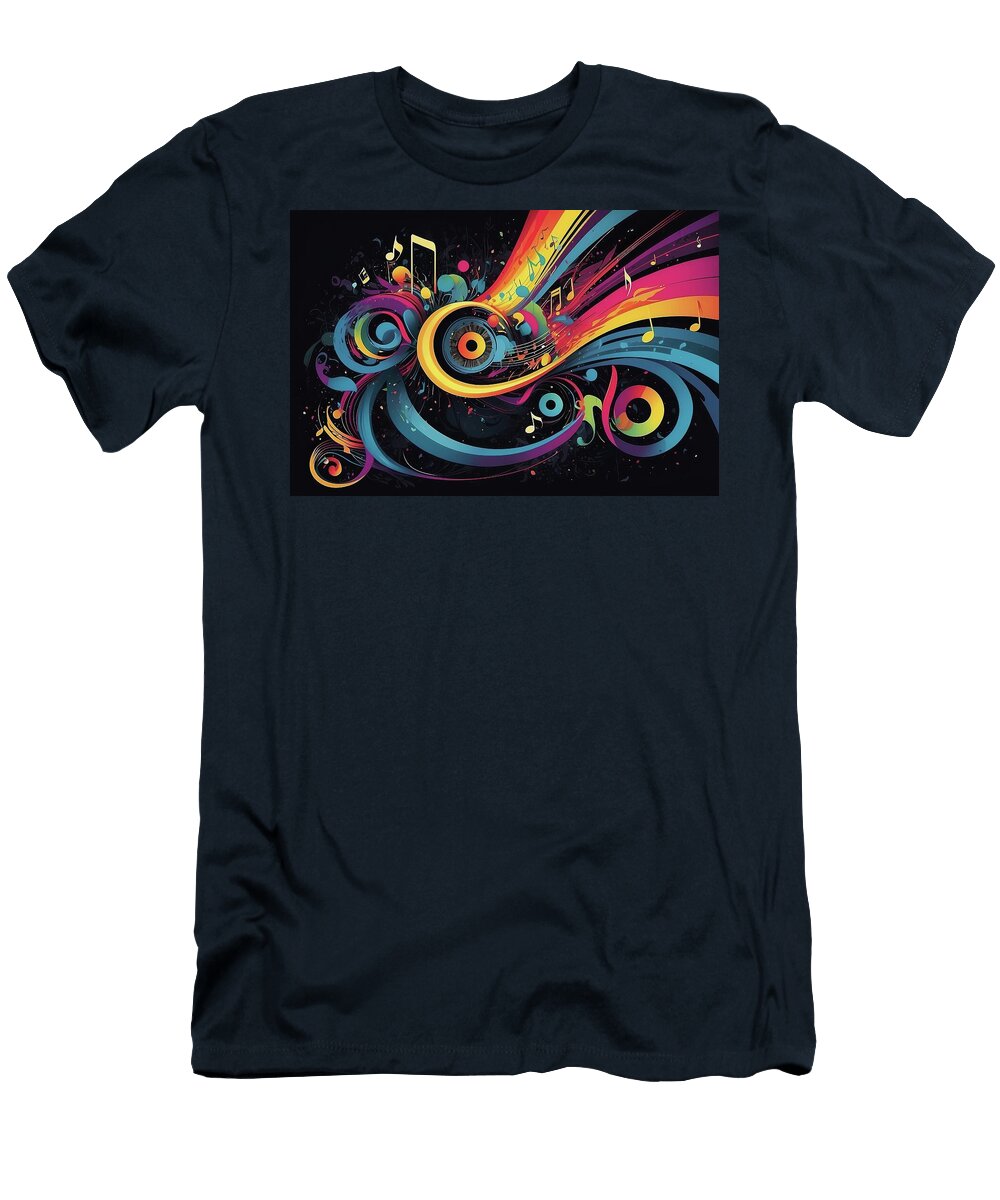 Echoes of Harmony a Journey Through Music and Color Am1044 Don Northup T-Shirt