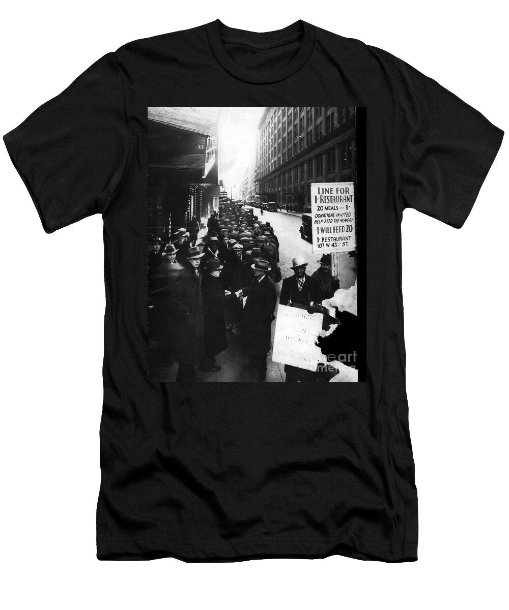 Economic Crisis 1937 Crowd of People Queuing for Soup Soup T-Shirt