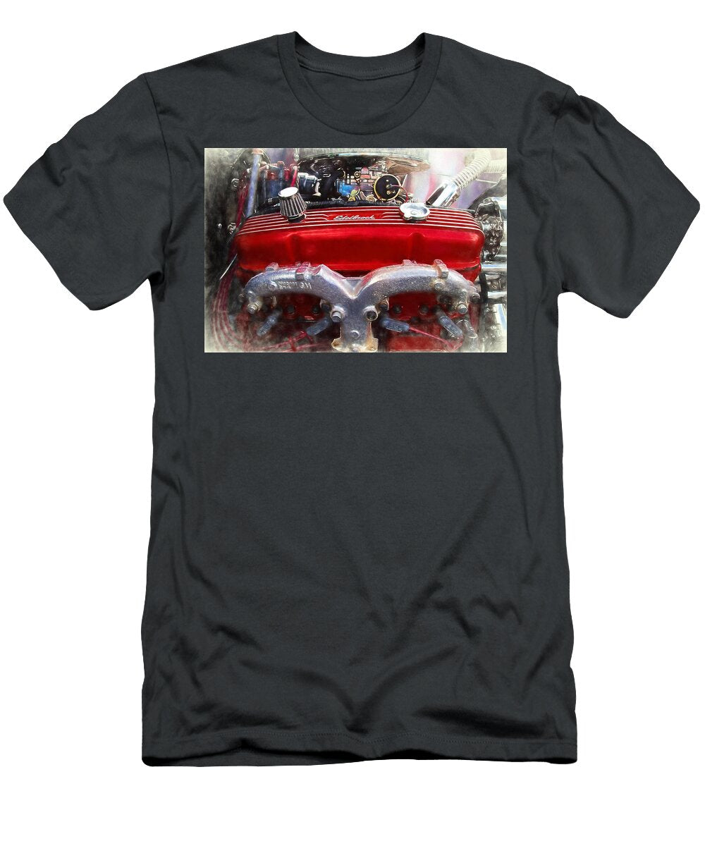 Edelbrock Hot Rod Engine Digital Painting Nick Gray T-Shirt