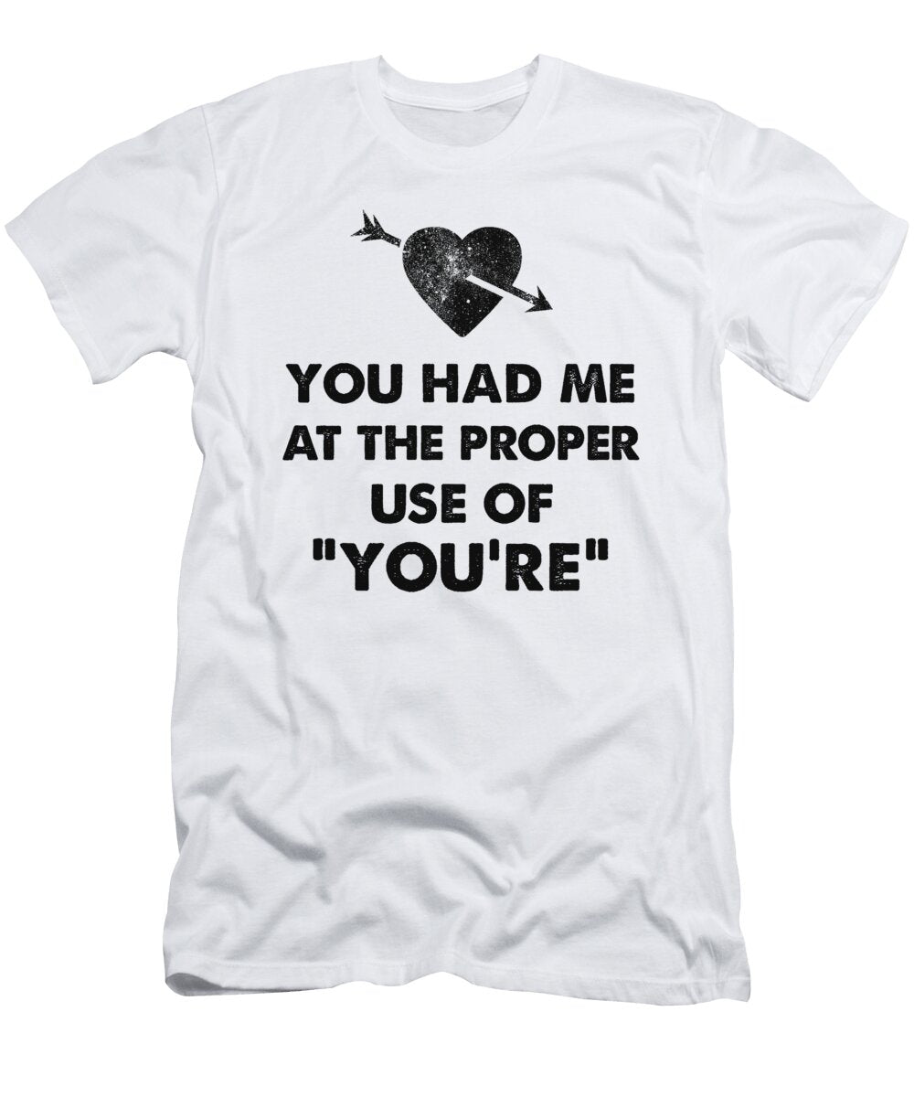 Educator Teacher Proper Use of Youre Grammar Nerd Kanig Designs T-Shirt
