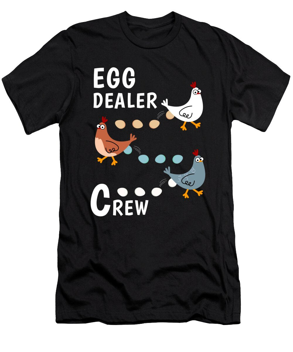 Egg Dealer Crew Chicken Eggs Moon T-Shirt