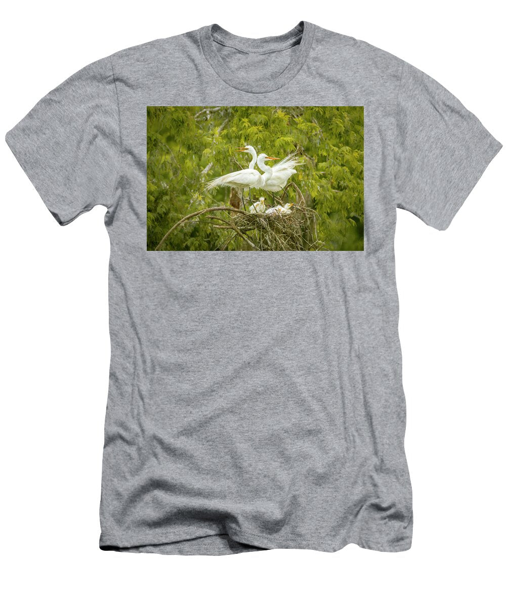 Egret Family Nest Patti Deters T-Shirt