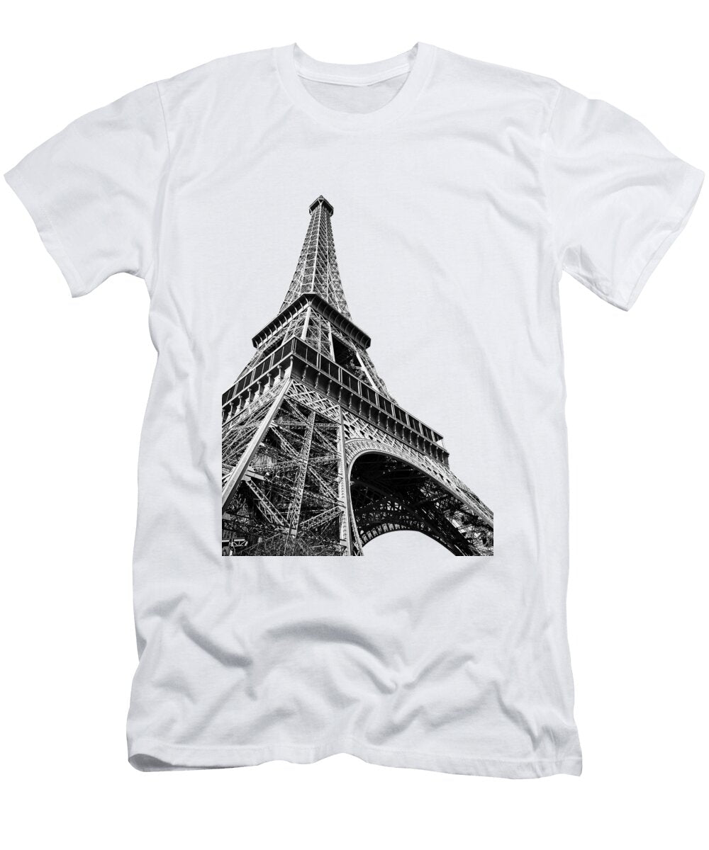 Eiffel Tower in Black and White Delphimages Paris Photography T-Shirt
